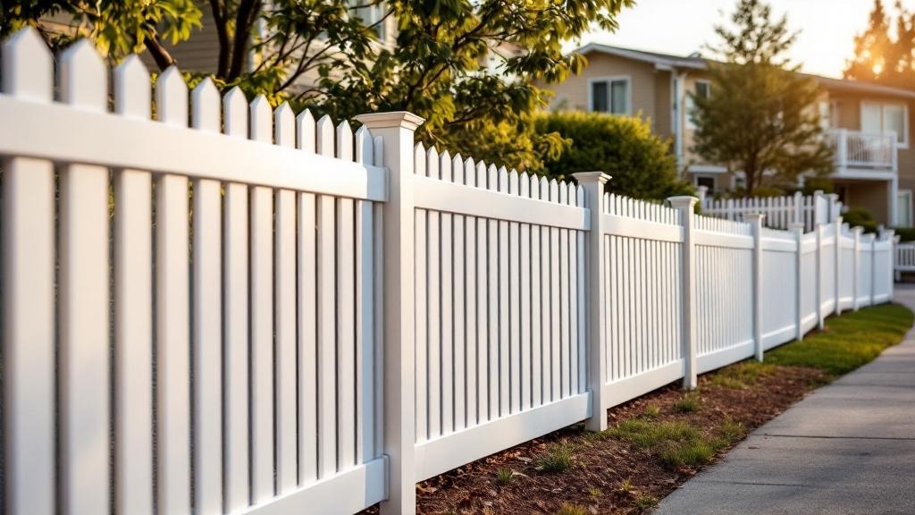 Custom Stepped Vinyl Fence on Slope - Professional Vinyl Fence by Fencing & Gates contractors