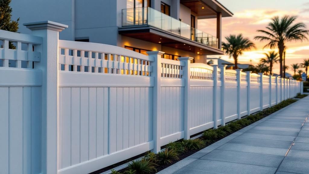 Hurricane Rated Vinyl Fence for Retail Properties - Professional Vinyl Fence by Fencing & Gates contractors
