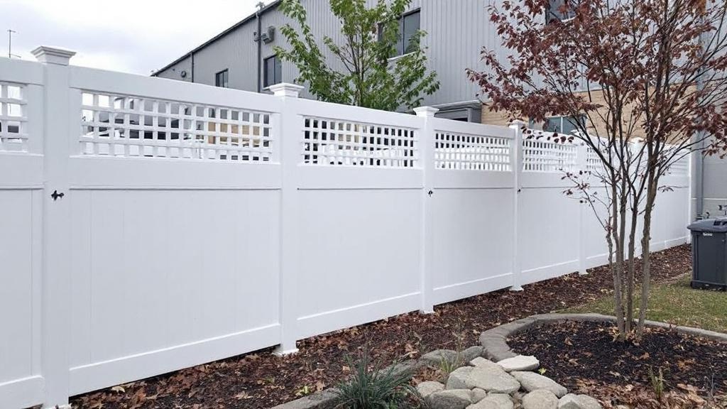 New Vinyl Semi-Privacy Fence - Professional Vinyl Fence by Fencing & Gates contractors