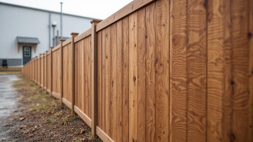 Custom Wood Grain Textured Vinyl - Professional Vinyl Fence by Fencing & Gates contractors