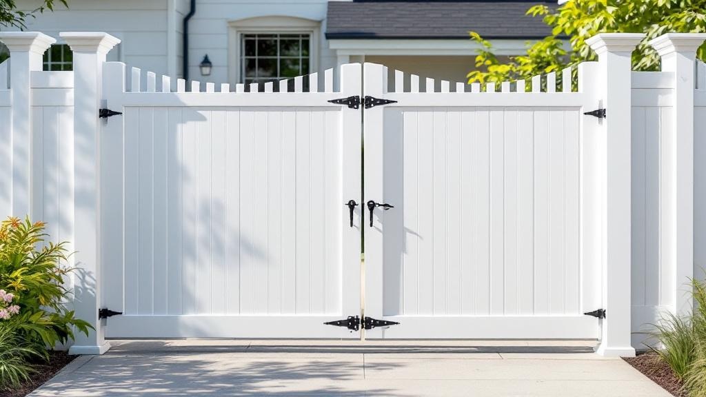 Vinyl Privacy Gate for Hospital Properties - Professional Vinyl Fence by Fencing & Gates contractors