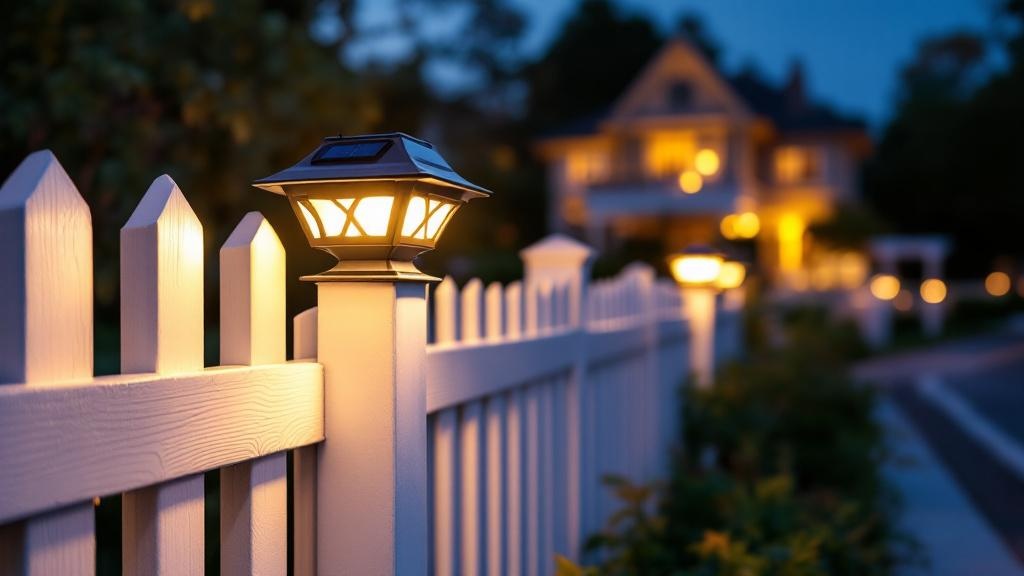 Vinyl Post with Solar Cap - Residential - Professional Vinyl Fence by Fencing & Gates contractors