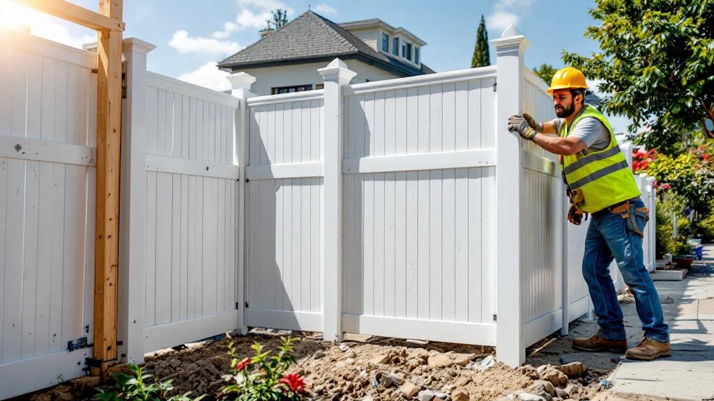 Vinyl Fence Project - Professional Vinyl Fence by Fencing & Gates contractors