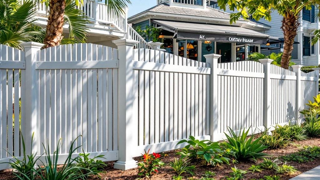 Hurricane Rated Vinyl Fence for Restaurant Properties - Professional Vinyl Fence by Fencing & Gates contractors