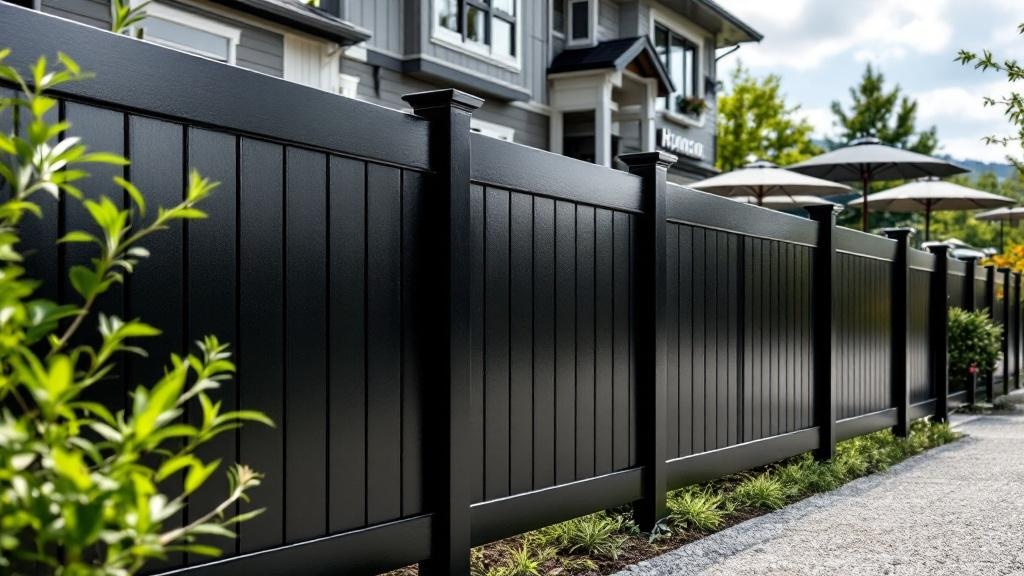 Featured Black Vinyl Privacy Fence - Professional Vinyl Fence by Fencing & Gates contractors