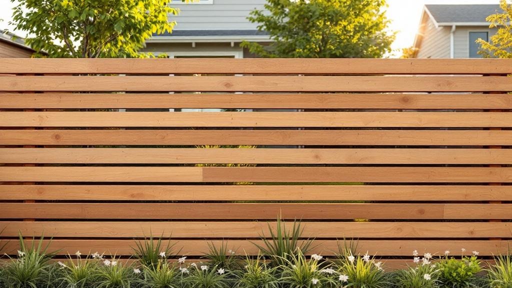 Budget-friendly Horizontal Slat Wood Fence - Professional Wood Fence by Fencing & Gates contractors