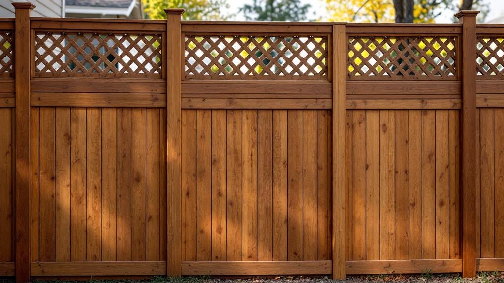 Professional Privacy Fence with Lattice Top - Professional Wood Fence by Fencing & Gates contractors