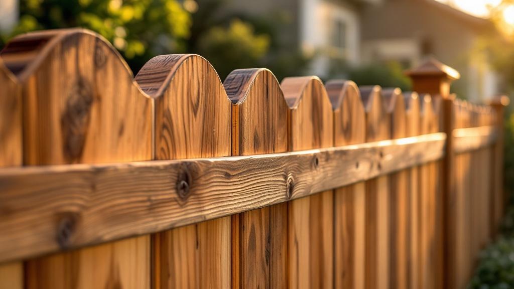 Scalloped Top Wood Fence - Residential - Professional Wood Fence by Fencing & Gates contractors