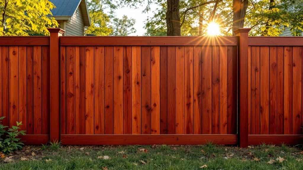 Custom Redwood Privacy Fence - Professional Wood Fence by Fencing & Gates contractors
