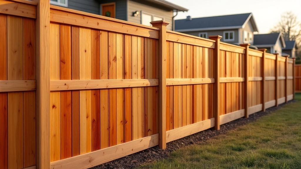 Installed Board on Board Cedar Fence - Professional Wood Fence by Fencing & Gates contractors