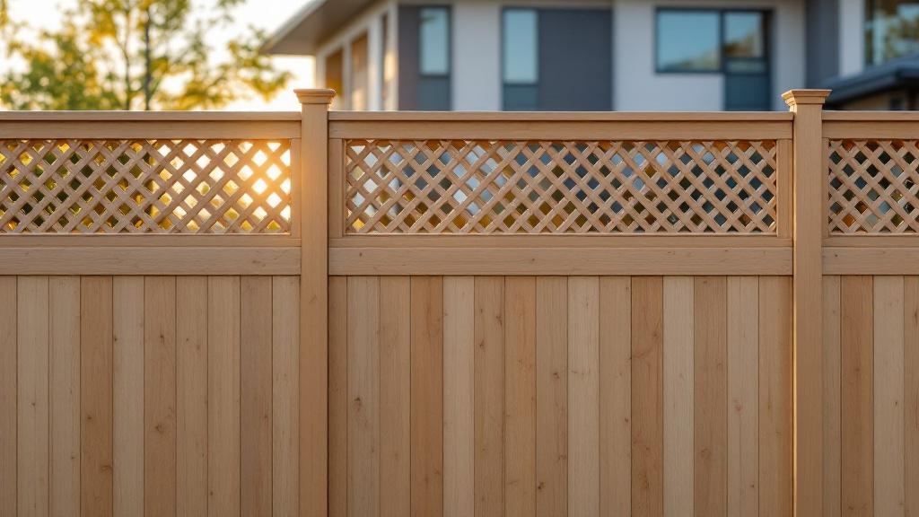 Installed Privacy Fence with Lattice Top - Professional Wood Fence by Fencing & Gates contractors