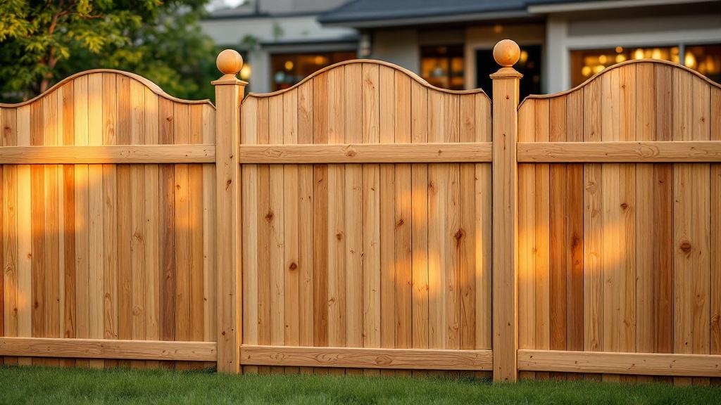 Scalloped Top Wood Fence - Residential - Professional Wood Fence by Fencing & Gates contractors