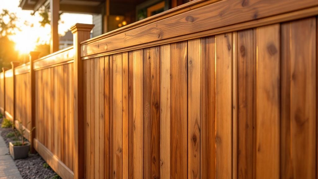 Stained Cedar Fence Project - Professional Wood Fence by Fencing & Gates contractors