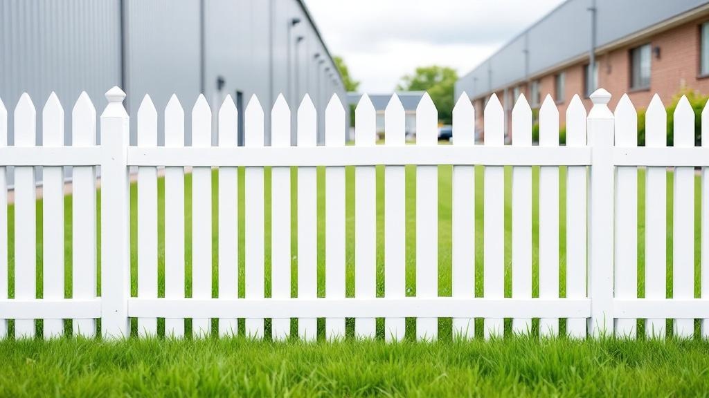 White Picket Fence for Industrial Properties - Professional Wood Fence by Fencing & Gates contractors