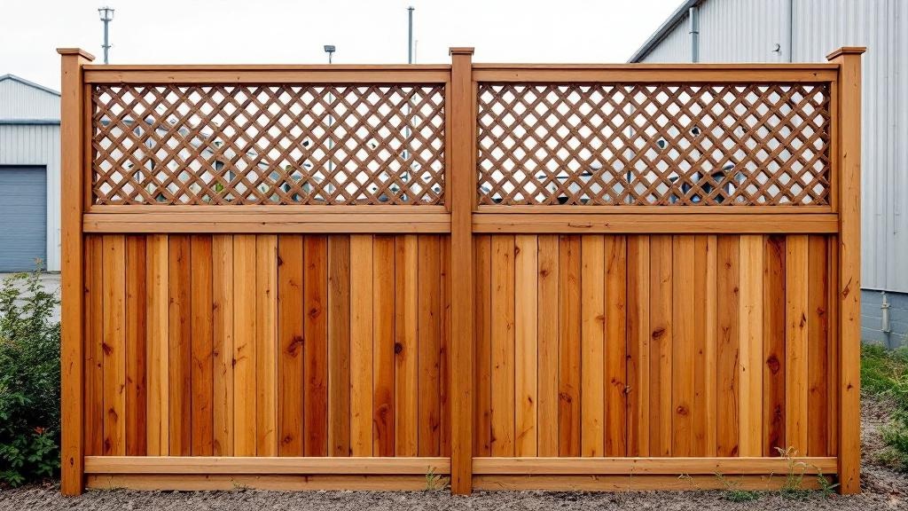 New Privacy Fence with Lattice Top - Professional Wood Fence by Fencing & Gates contractors