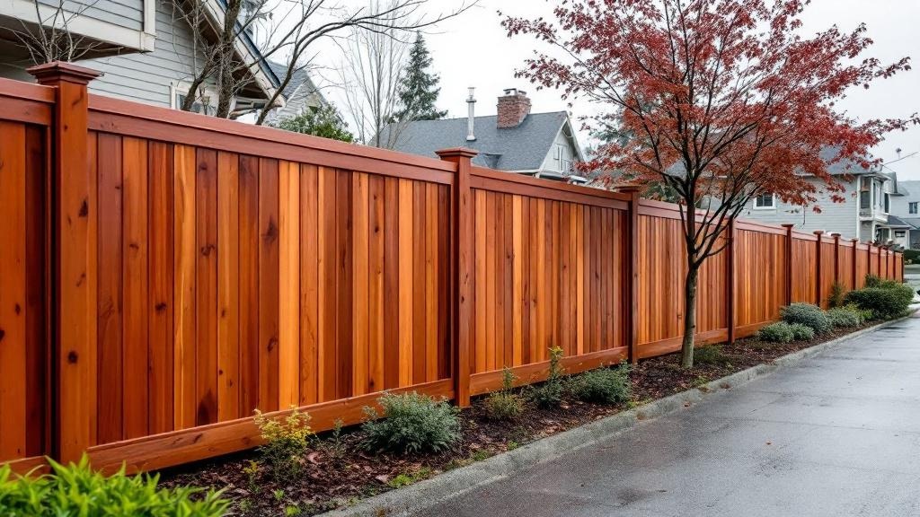 Custom Redwood Privacy Fence - Professional Wood Fence by Fencing & Gates contractors