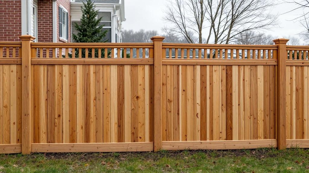 Custom Cap and Trim Wood Fence - Professional Wood Fence by Fencing & Gates contractors