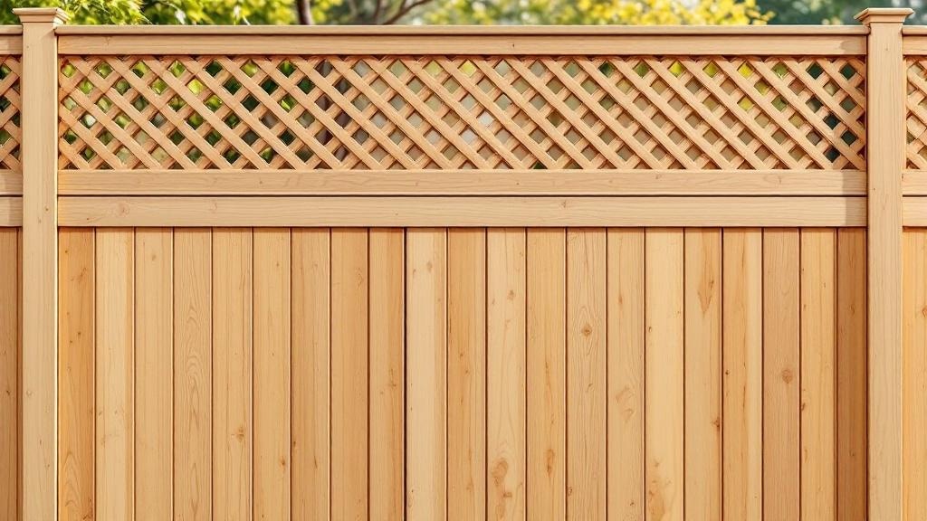 Standard Privacy Fence with Lattice Top - Professional Wood Fence by Fencing & Gates contractors
