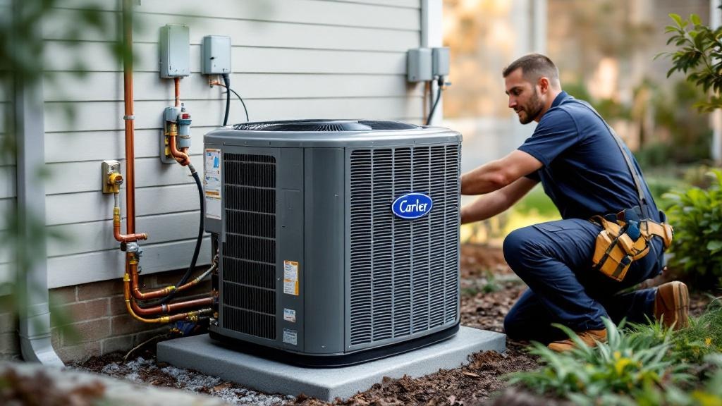 Carrier Infinity Central AC Unit Installation - Professional Air Conditioning by HVAC contractors