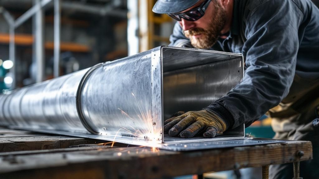 Sheet Metal Trunk Duct Fabrication - Professional Ductwork by HVAC contractors
