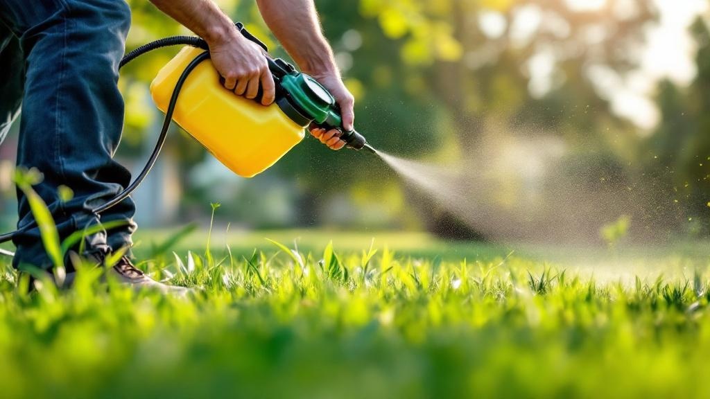 Weed Control Spray Application - Professional Lawn Care by Landscaping contractors