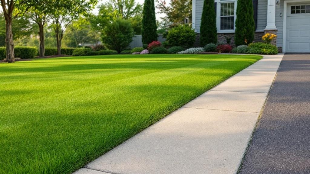 Edging Along Sidewalk - Professional Lawn Care by Landscaping contractors