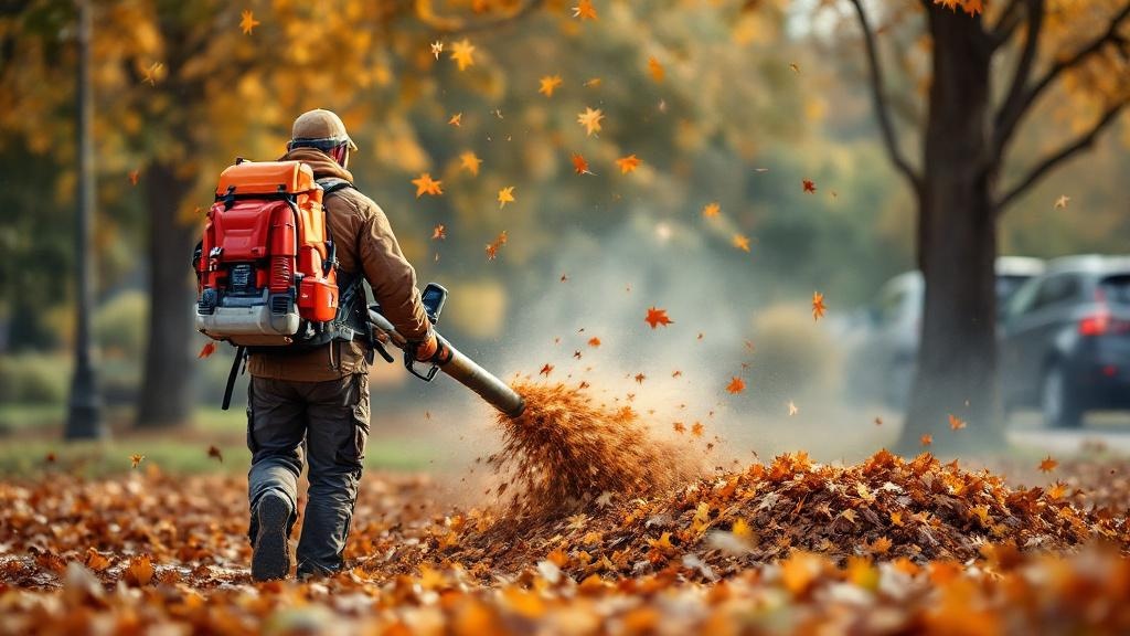 Leaf Removal Fall Cleanup - Professional Lawn Care by Landscaping contractors