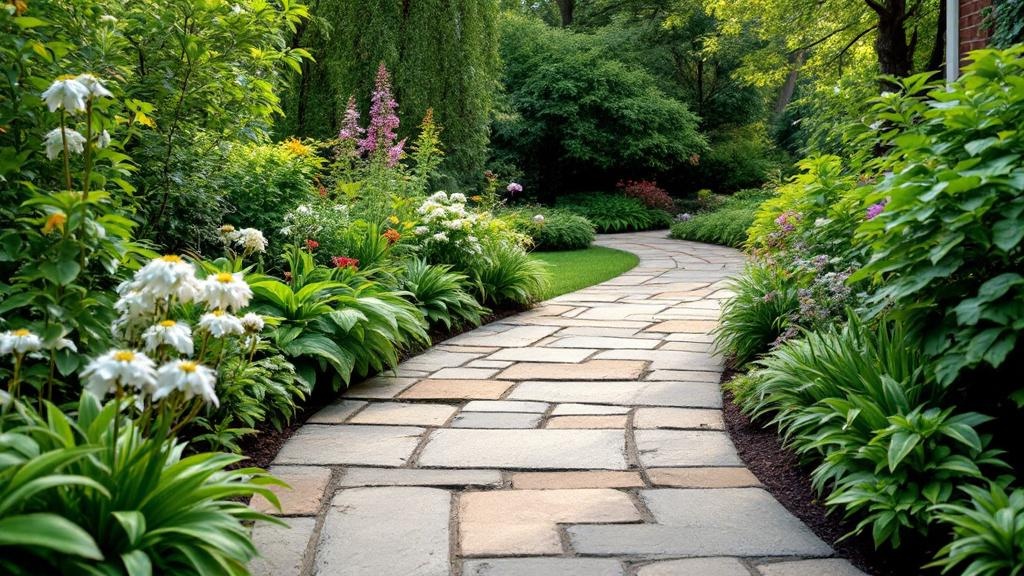 Natural Stone Walkway - Professional Hardscaping by Landscaping contractors