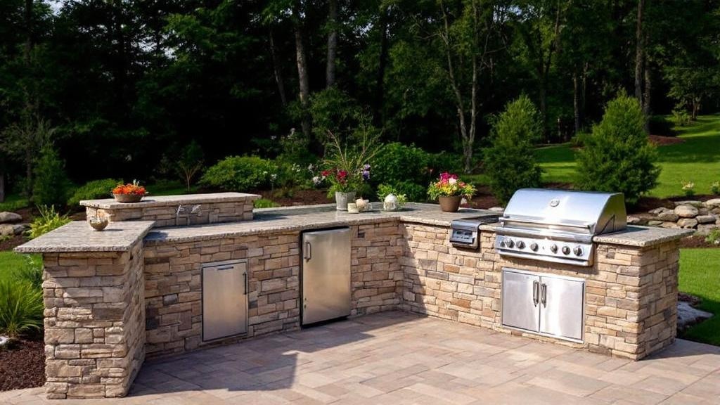 Outdoor Kitchen Hardscape - Professional Hardscaping by Landscaping contractors