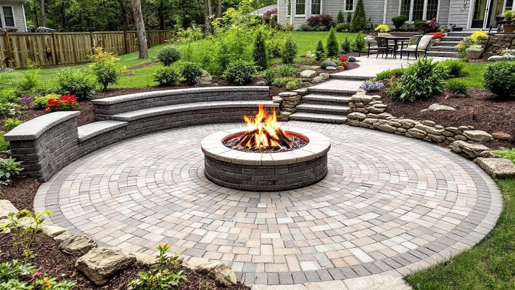 Fire Pit Patio Design - Professional Hardscaping by Landscaping contractors