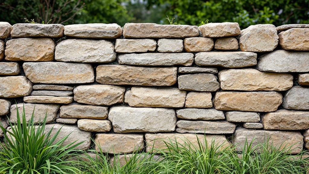 Dry Stack Stone Wall - Professional Hardscaping by Landscaping contractors