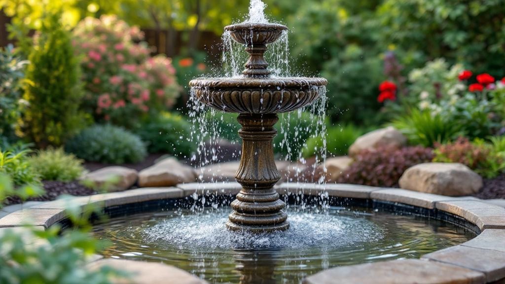 Water Feature Fountain - Professional Hardscaping by Landscaping contractors