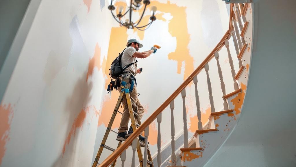 Stairway Painting Project - Professional Interior Painting by Painting contractors