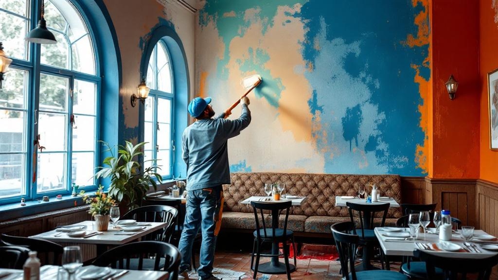 Restaurant Painting Project - Professional Commercial Painting by Painting contractors