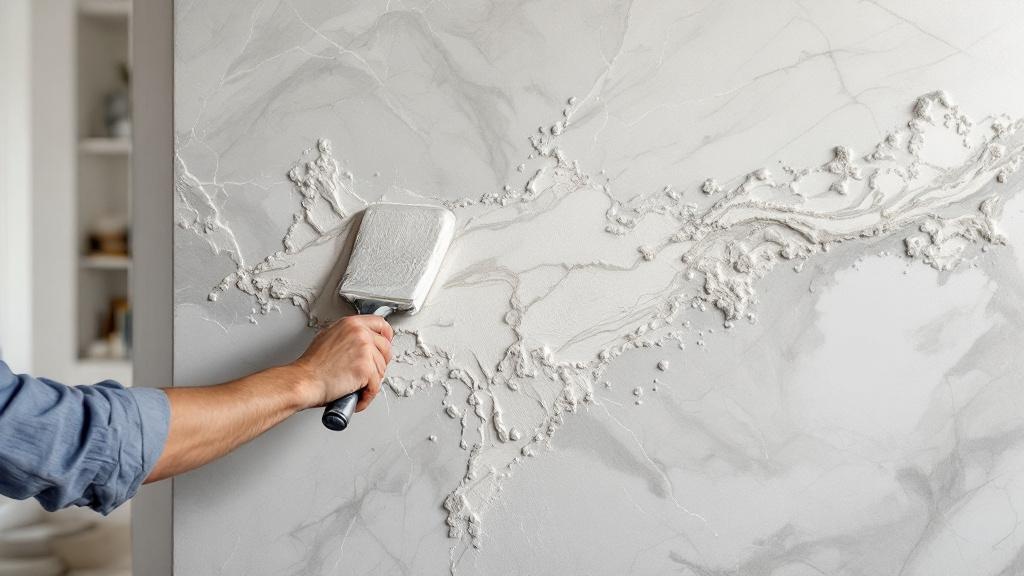 Venetian Plaster Application - Professional Specialty Finishes by Painting contractors