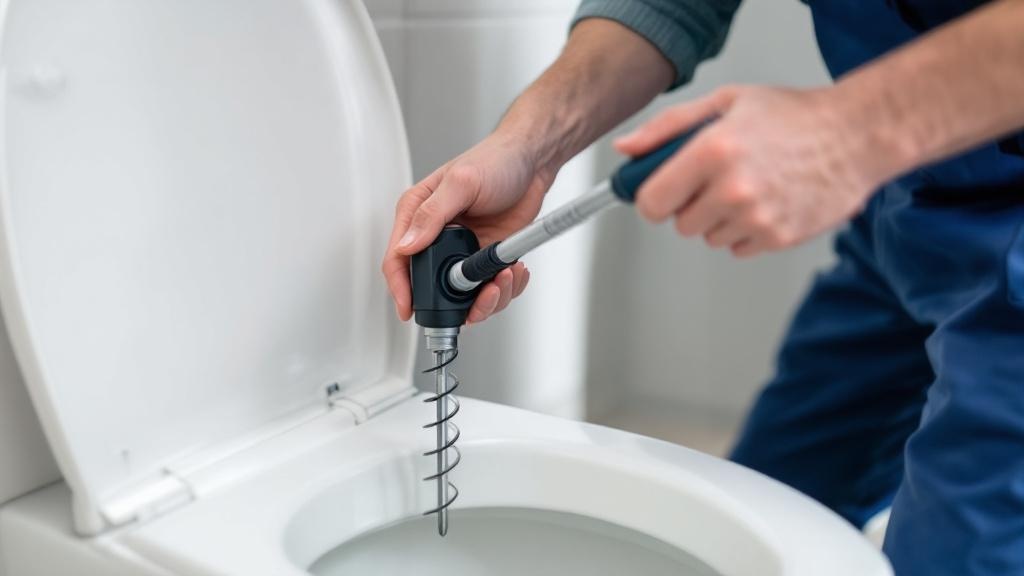 Toilet Auger Unclogging - Professional Drain Services by Plumbing contractors