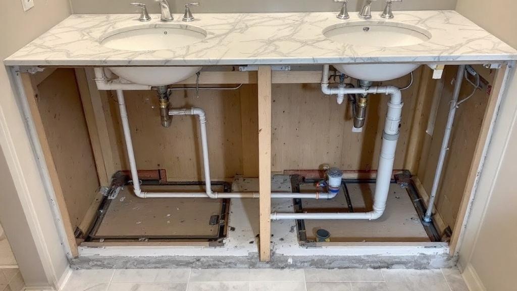 Double Vanity Plumbing - Professional Bathroom Plumbing by Plumbing contractors