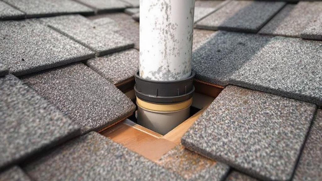 Shingle Roof with Pipe Boot Flashing - Professional Asphalt Shingles by Roofing contractors