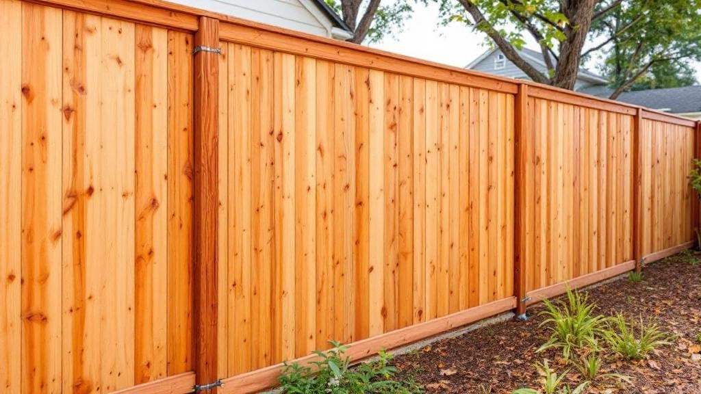 Natural Cedar Privacy Fence - Professional Wood Fence installation by licensed contractors