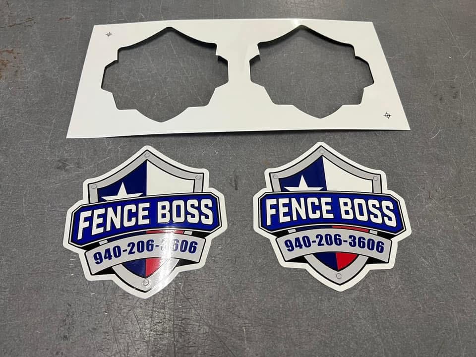 blue badge Fence Sign