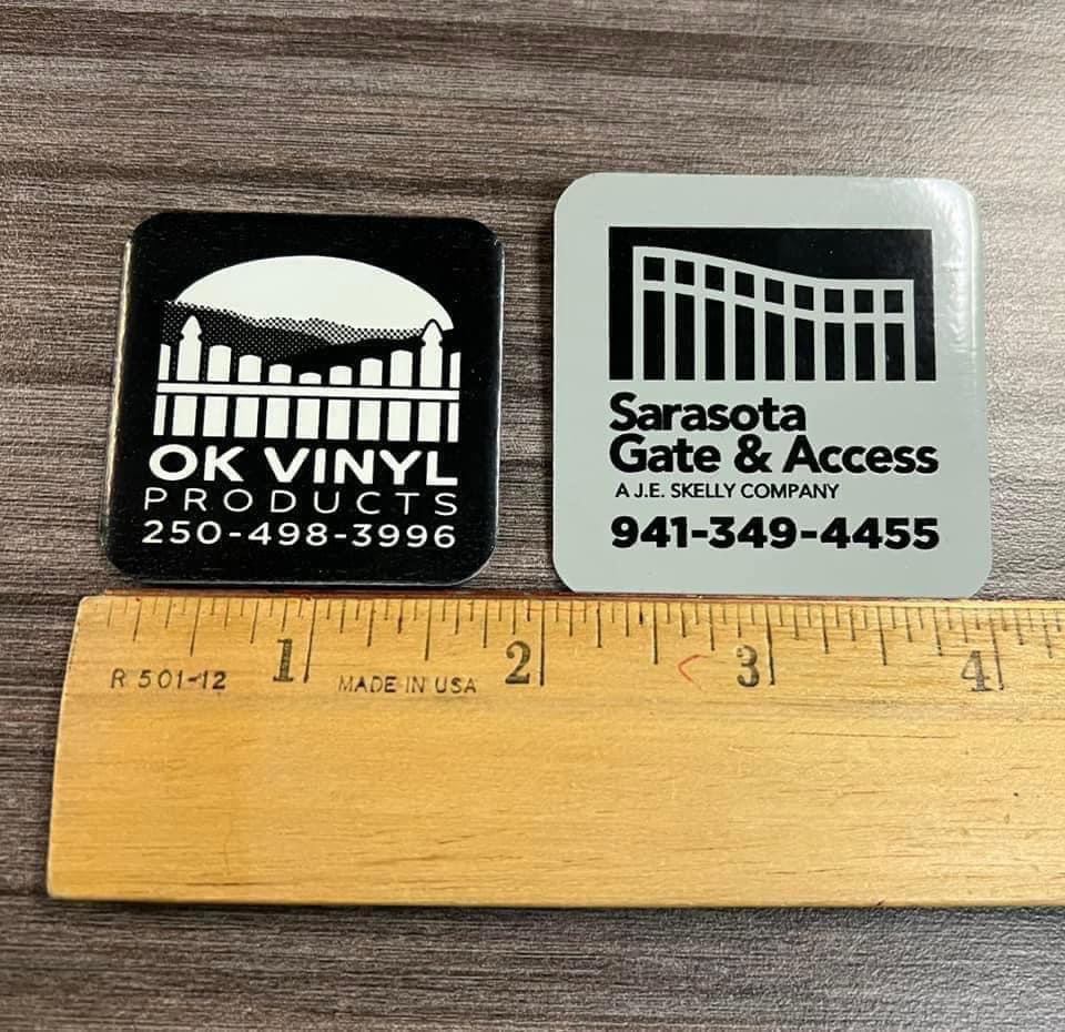 black rounded rectangle Fence Sign