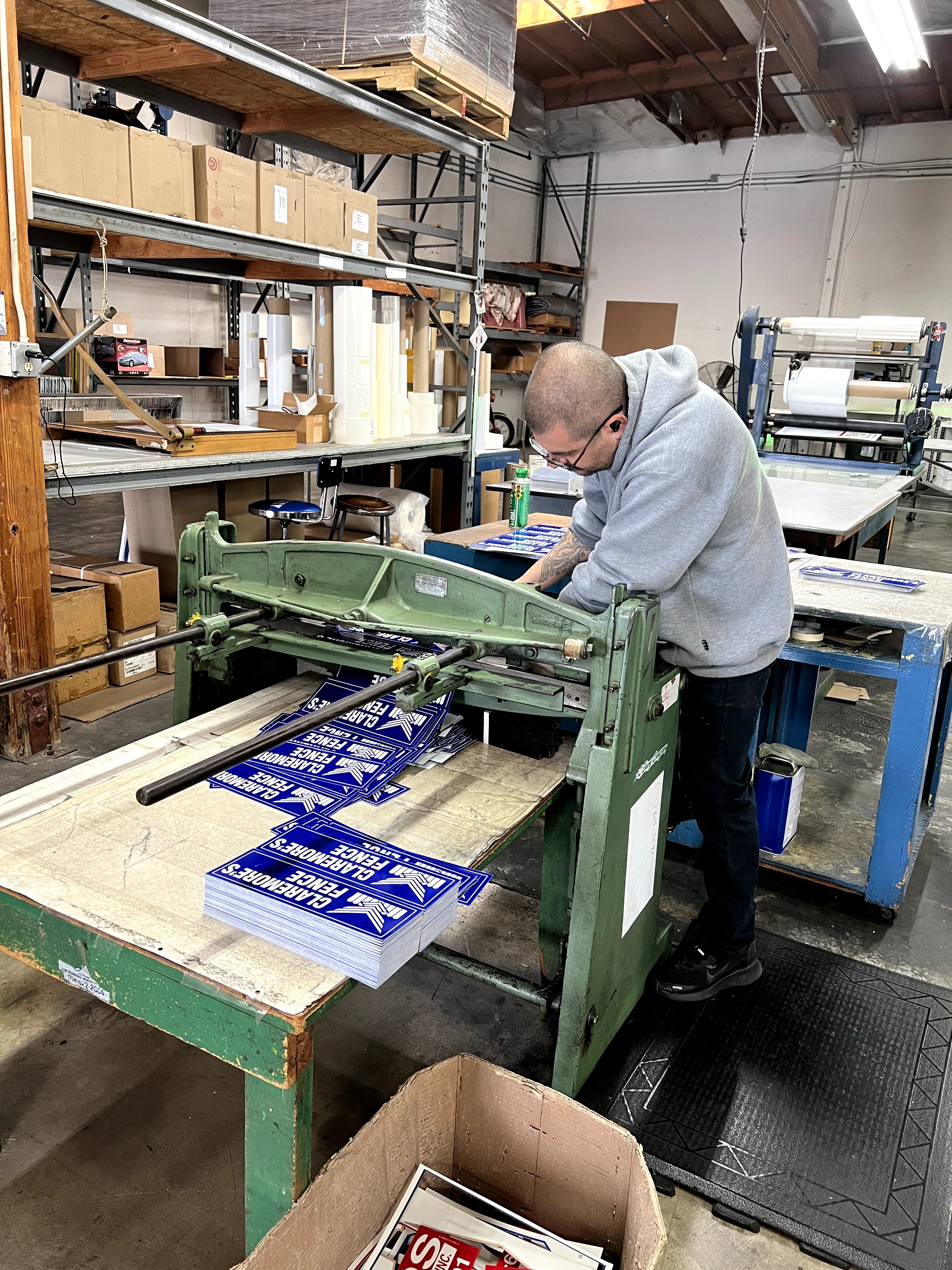 blue rectangle Security Sign