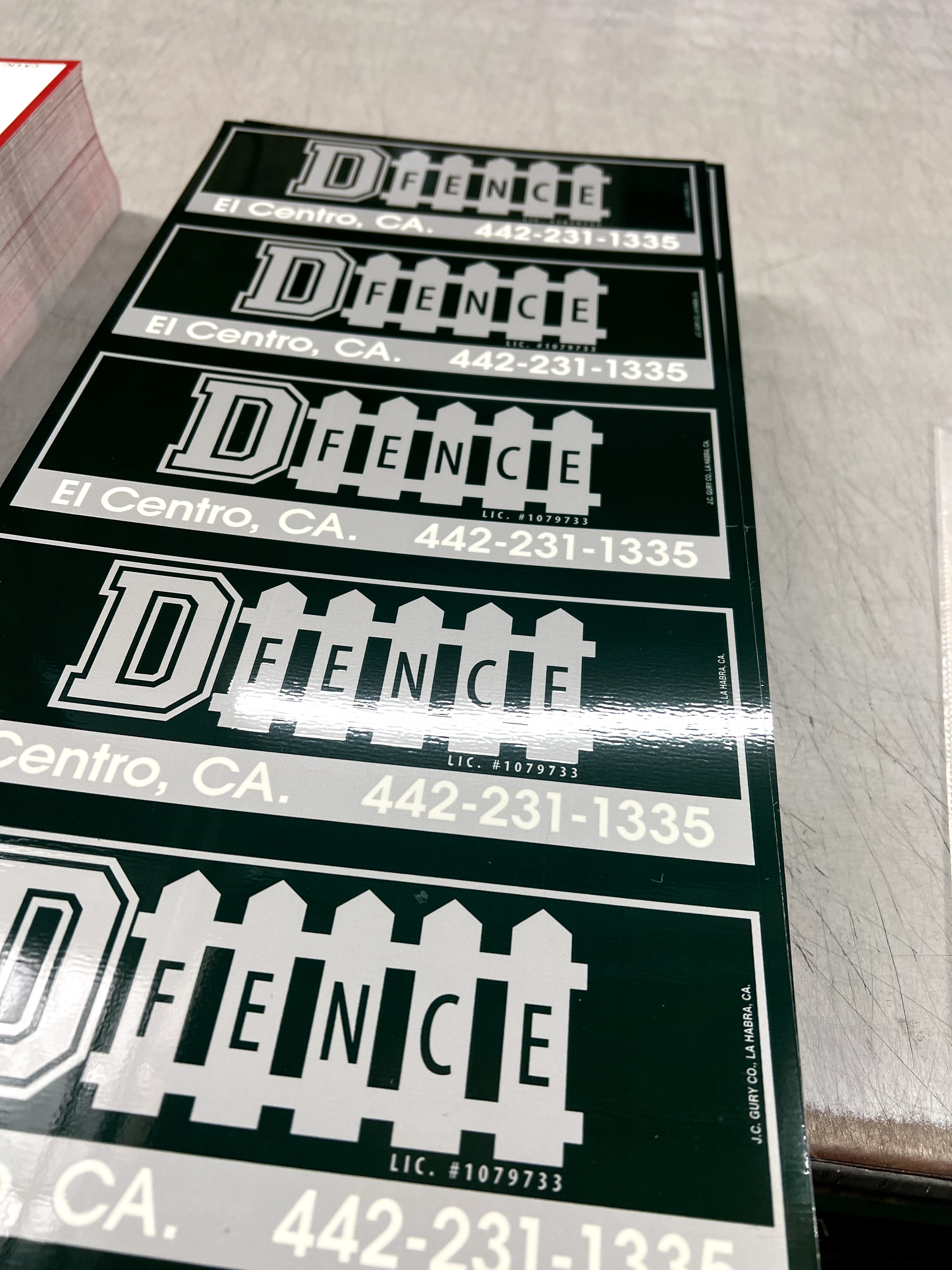 D FENCE - Rectangle Fence Sign