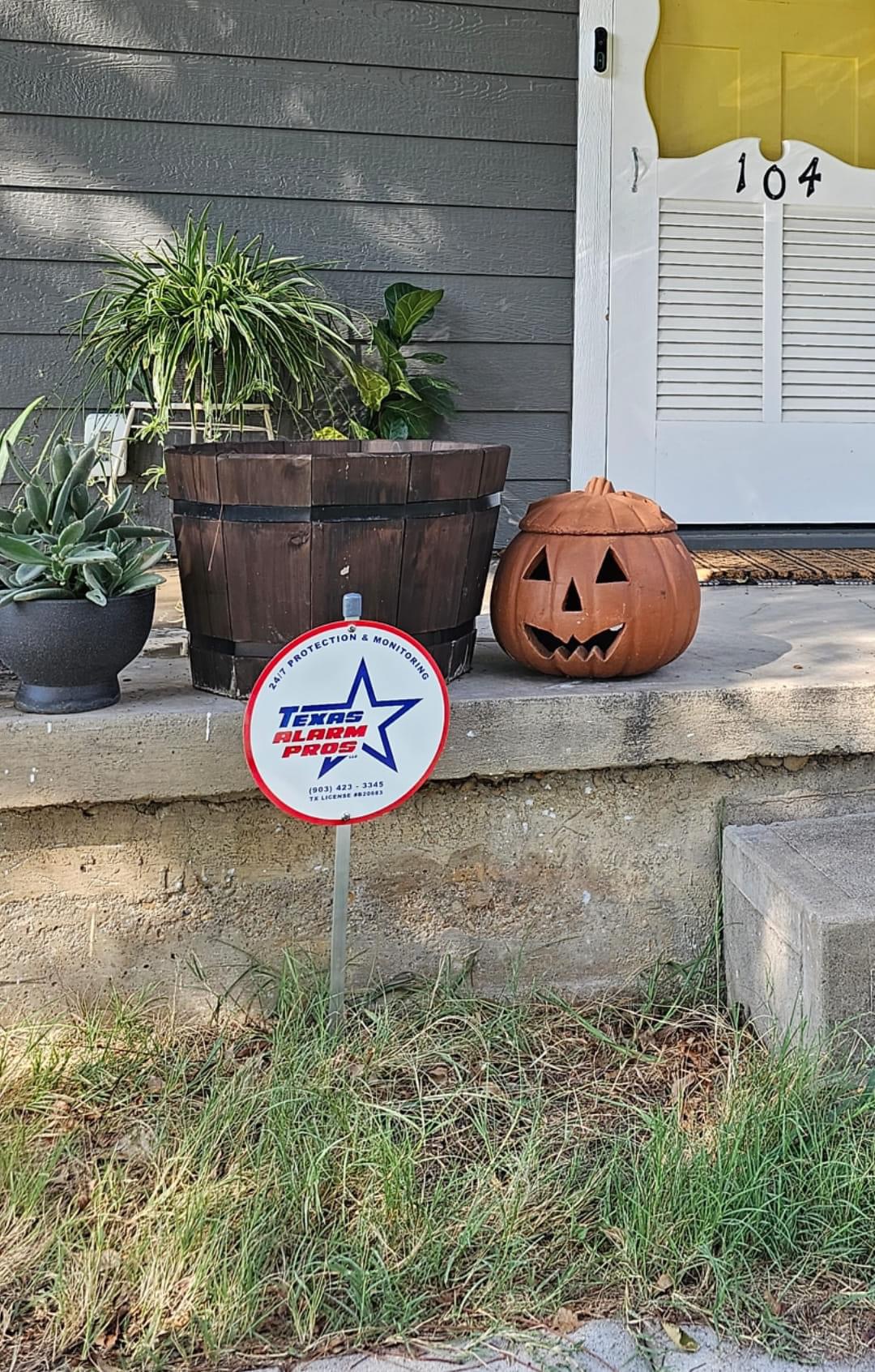 crimson circle Security Sign