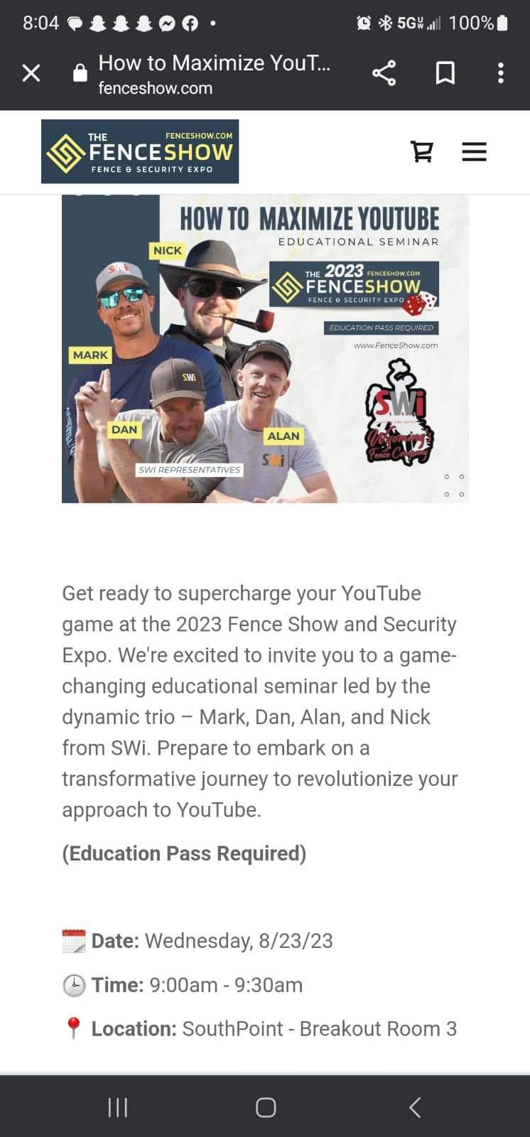 2023 Fence Show & Security Expo Photos