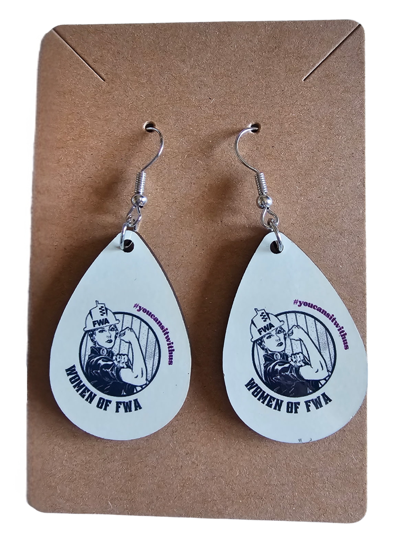 Teardrop Wood Earrings